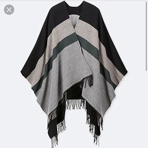 Uniqlo Striped 2-way Stole/Poncho/Cape
